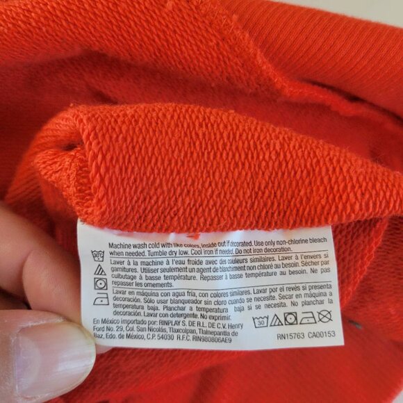 NWT Hanes Explorer Mens French Terry Hoodie Lightweight Graphic Orange Ombre XS - Picture 7 of 9